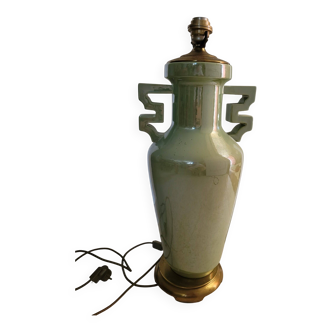 Celadon green floor lamp