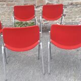 Set of 6 DSC 106 chairs by Giancarlo Piretti for Castelli