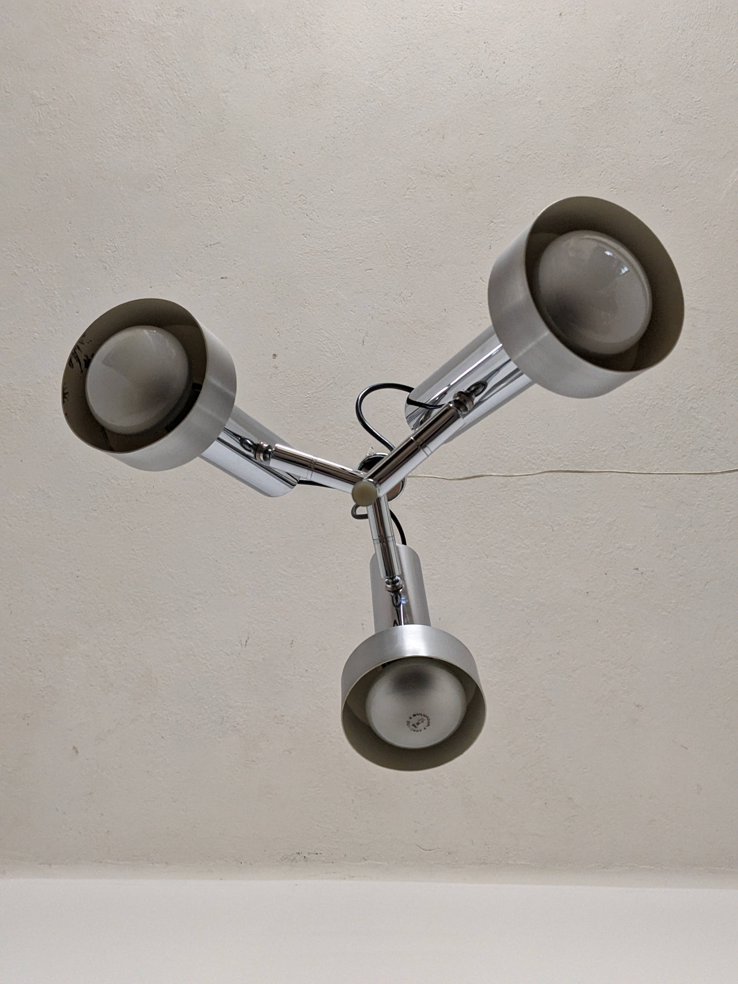 3-spot chandelier by Staff Leuchten, Germany, 1960s/1970s