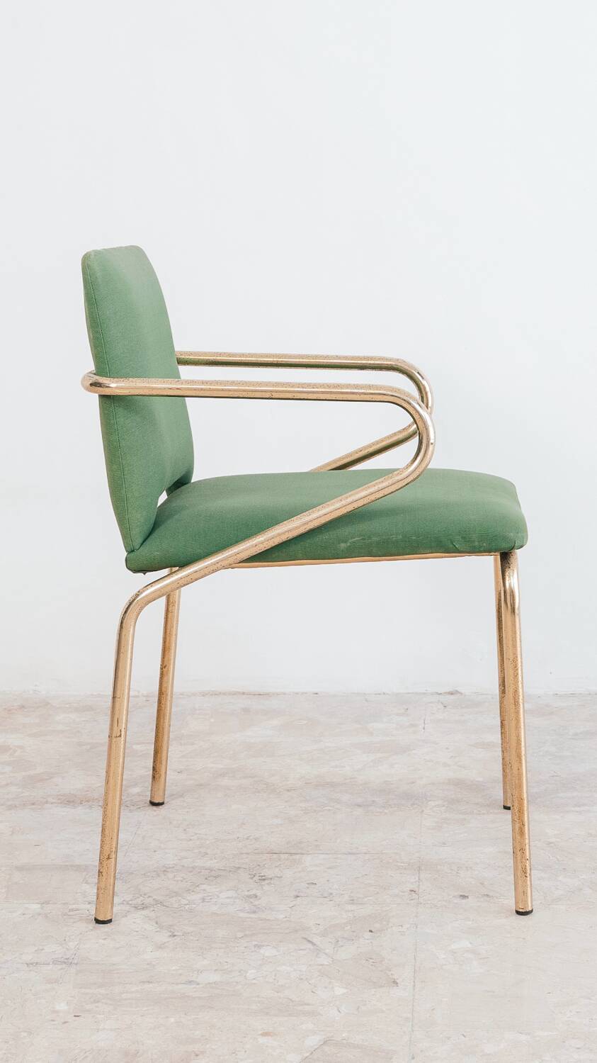 Set of 4 Hollywood Regency vintage design chairs from the 70s modern antiques.