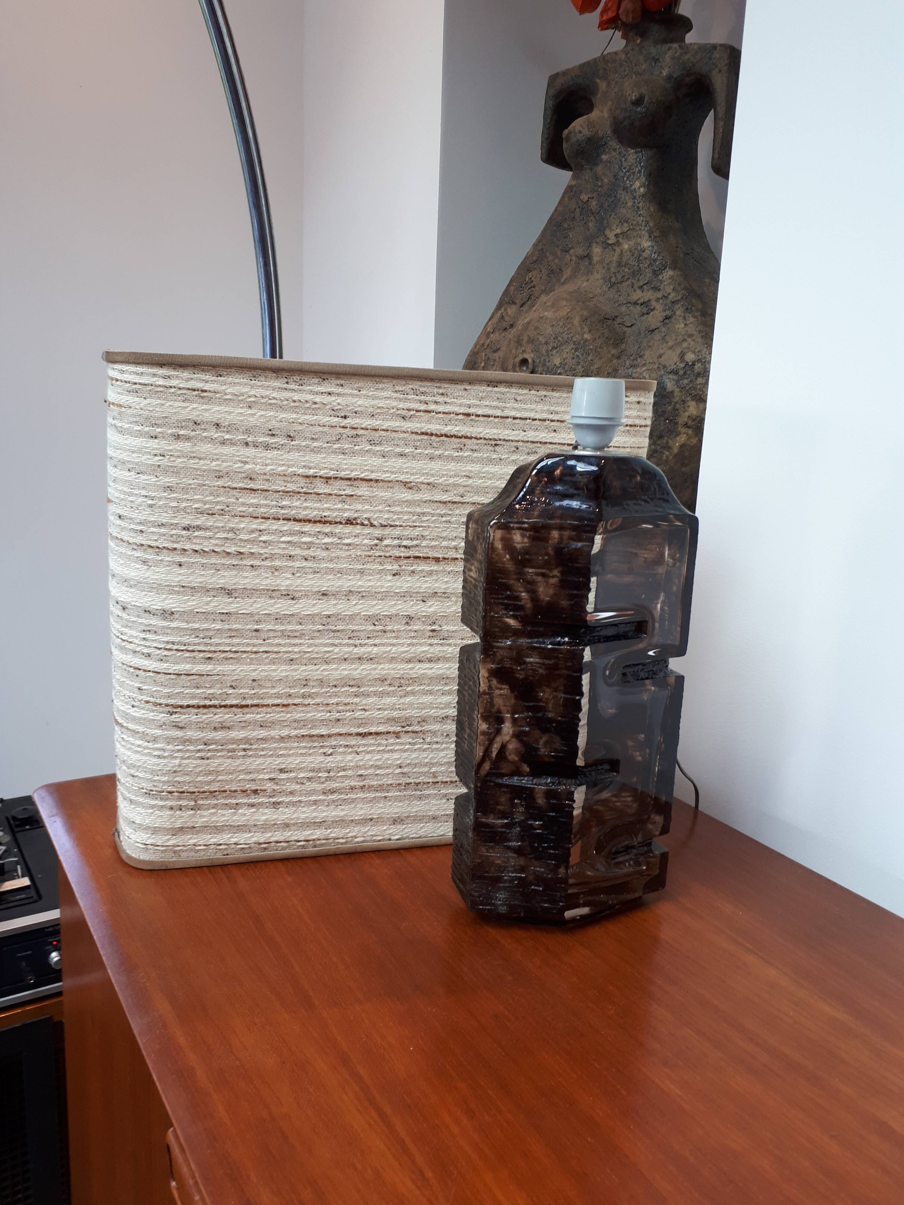 Brutalist lamp Argos by César Baldaccini for Daum