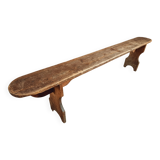 Antique French Pine Wood Bench – 1920s