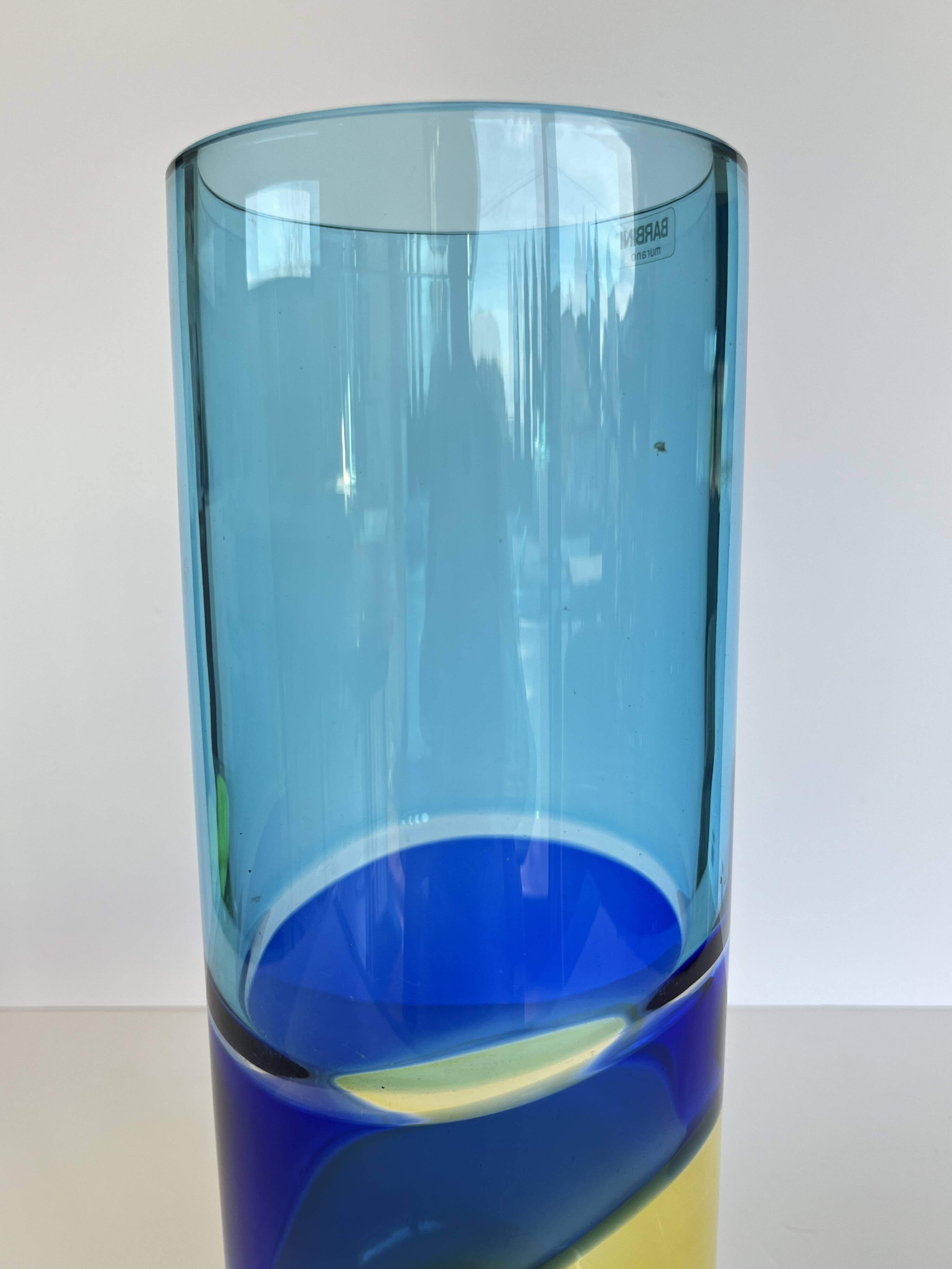Murano - Alfredo Barbini, (1912–2007) - Vase - Large cylindrical vase