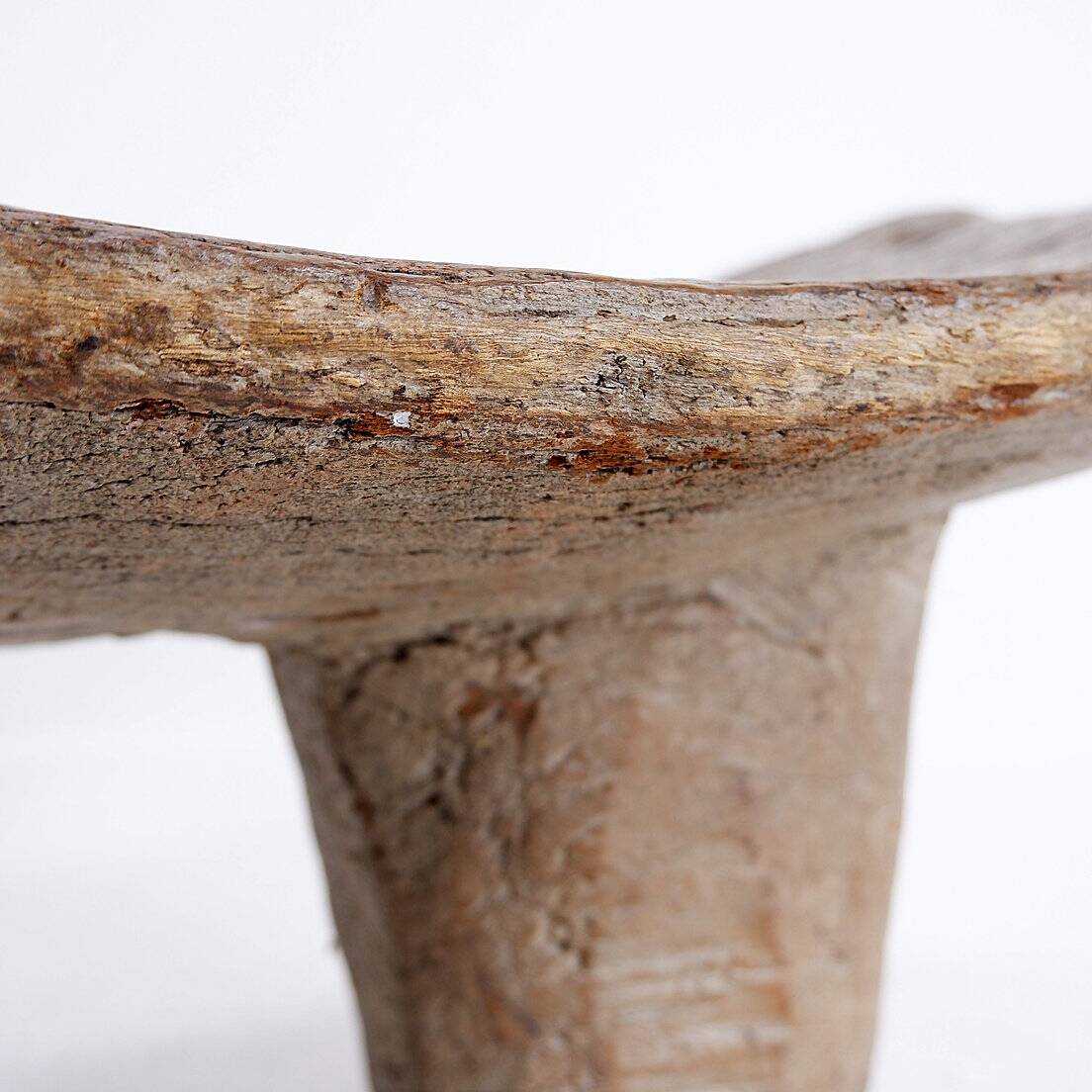 "Lobi" African tripod wooden stool from Burkina Faso