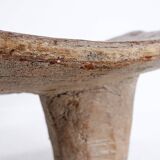 "Lobi" African tripod wooden stool from Burkina Faso