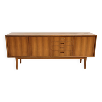 Scandinavian walnut sideboard, Möbelfabrik Linen, Horda, Sweden, 1960
