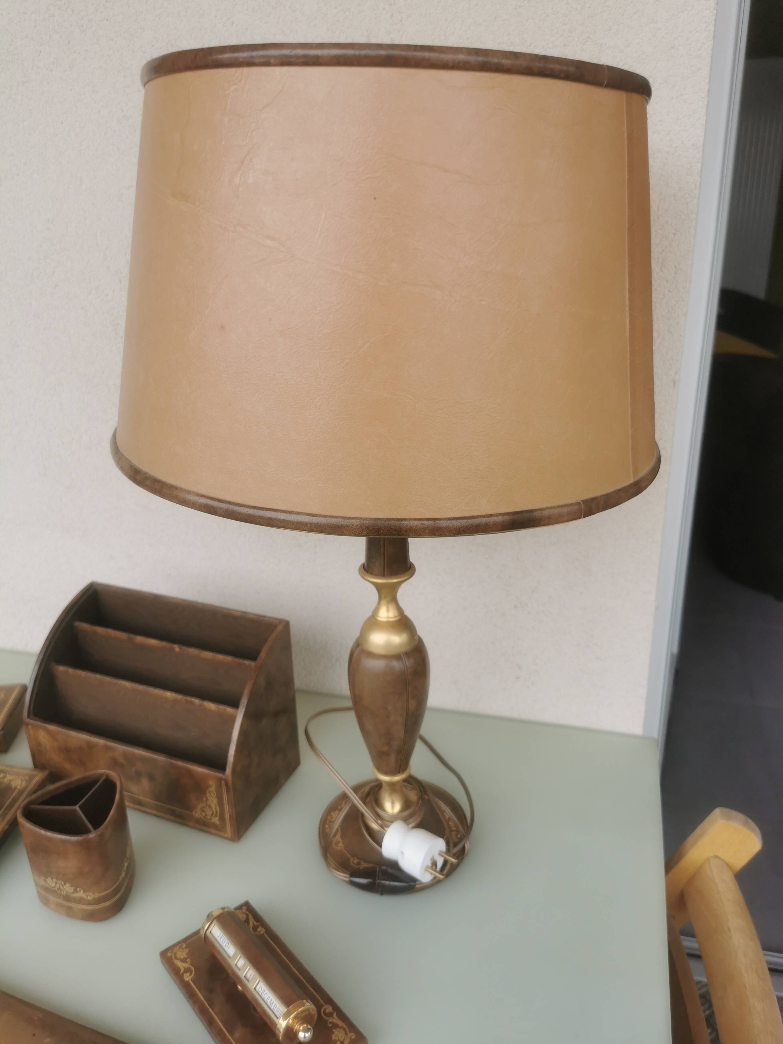 Leather desk set Le Tanneur PARIS