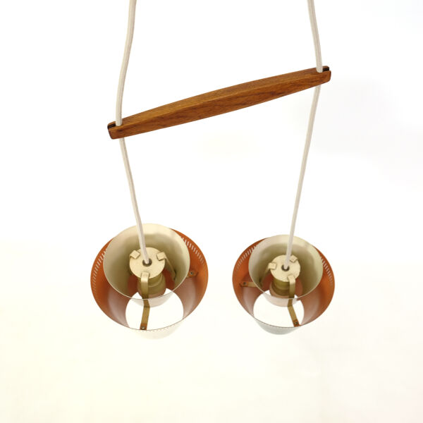 Suspension à 2 lumières de Svend Aage Holm Sorensen, 1950