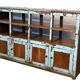 Old Burmese teak craft furniture with original blue patina