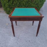 19th century mahogany games table, console