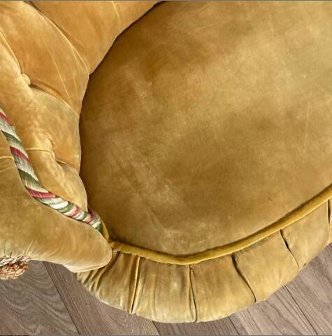 Golden yellow toadstool sofa