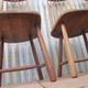 Scandinavian solid wooden high back spindle chairs, set of 4