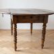 Antique solid wood drop-leaf dining table