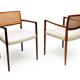 Set of 8 Danish Dining Chairs in Rosewood & Rattan attr. Niels Moller