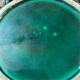 Large ceramic dish from Vallauris with green enamelled rope