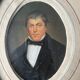 Portrait ancestor XIXth in a frame medallion Napoleon III