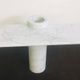 Console Table Loico Model in White Carrara Marble by Angelo Mangiarotti for Skipper, 1990s