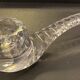 Vintage pipe ashtray chiseled crystal 70s
