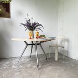 Tecno Nomos Round Table Brushed Metal