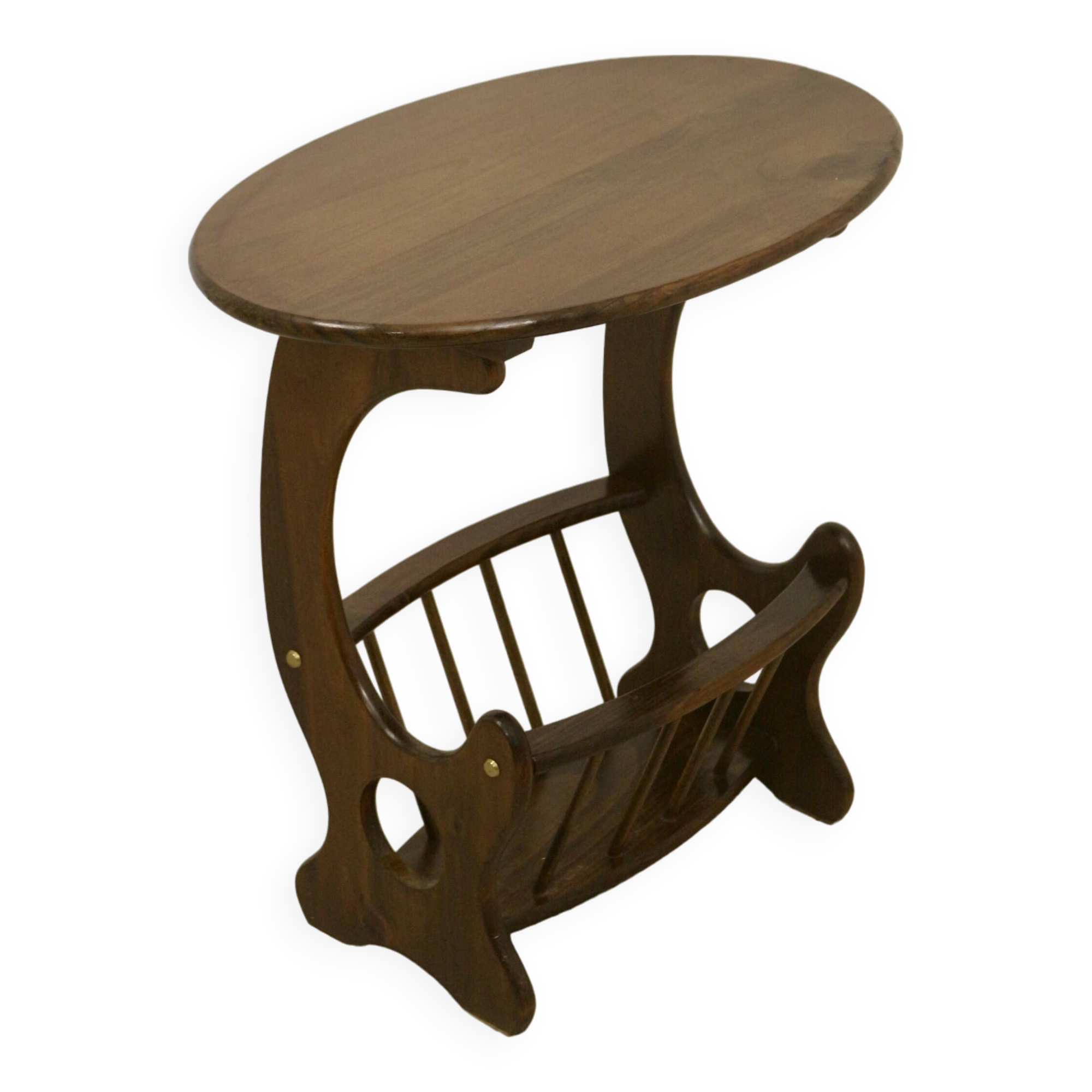 Wooden living room coffee table with magazine storage rack. Ref MIA