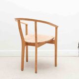 Set of 4 Scandinavian straw chairs