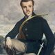 French school early 20th century, Portrait of a hunter, oil on canvas signed