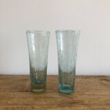 2 large Biot glasses