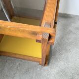 Bedside “cube” side table in pine DLG Regain