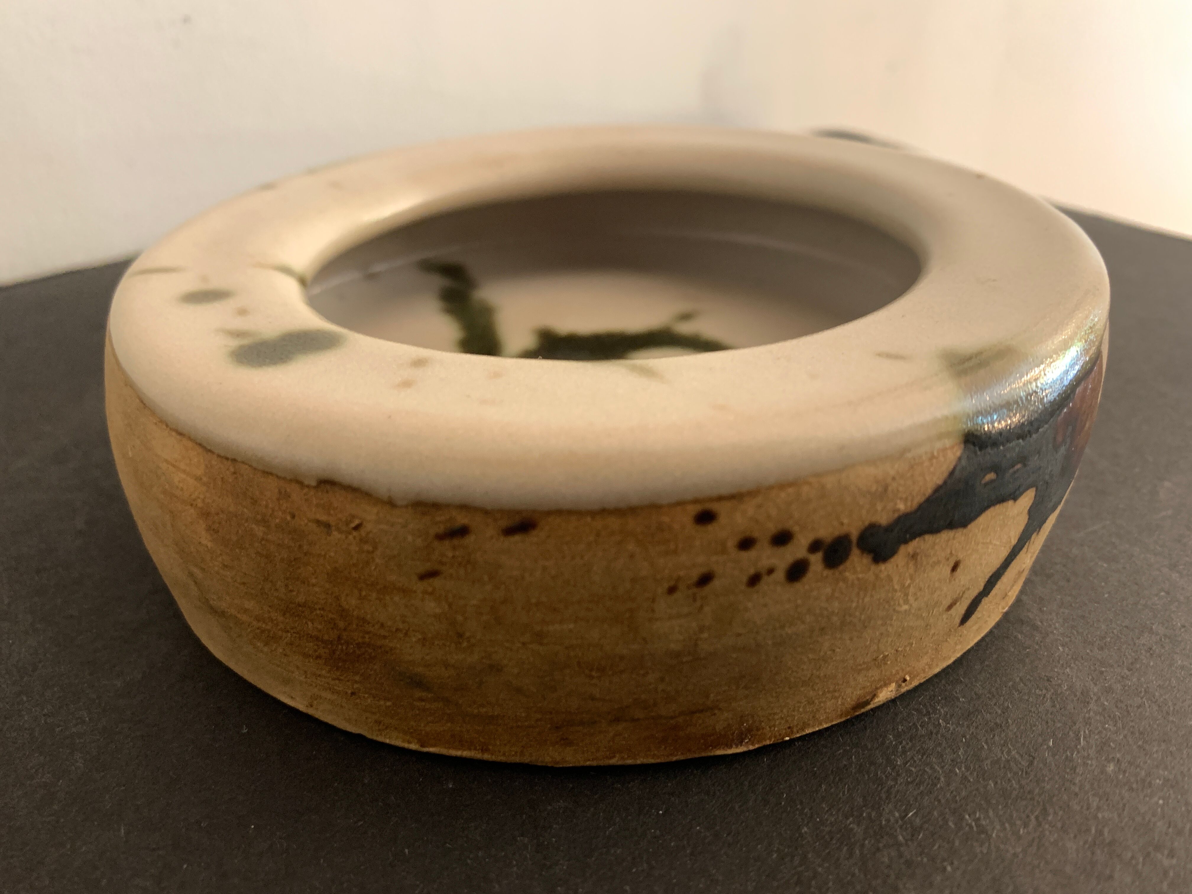 Ceramic ashtray Poterie la Colombe, 1970