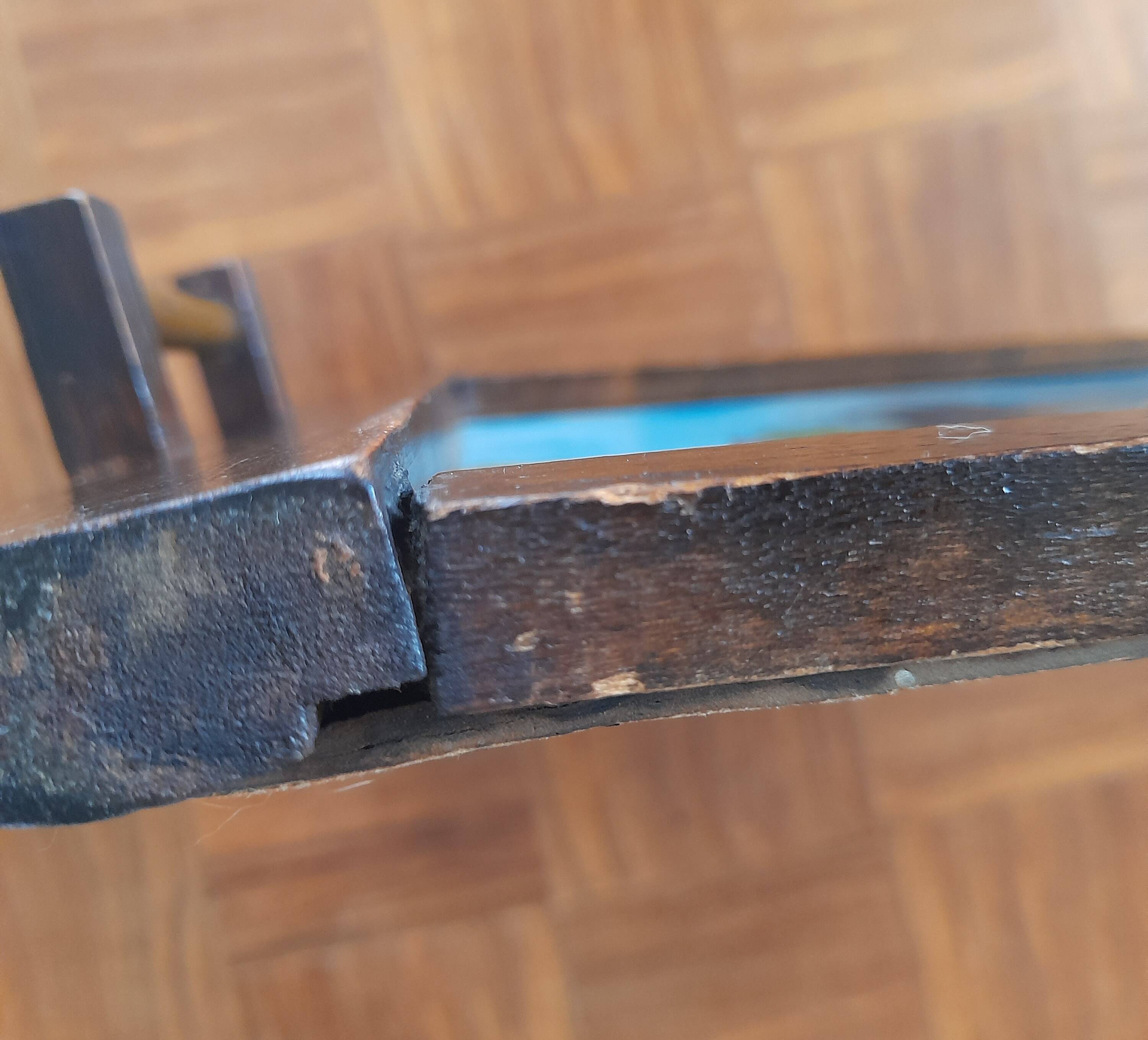 1930s tray, glass, painted wood