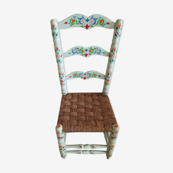 Vintage chair Hand-painted bohemian chic spirit
