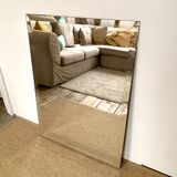 Large rectangular beveled mirror 95x70cm