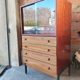 Vintage 60s display cabinet signed simat made in France