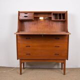 Danish Teak Secretary Desk Model 37 by Arne Wahl Iversen for Vinde Mobelfabrik 1960.