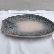 Former plate vallauris ceramics jean austruy shape vintage fish
