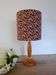 Lampe bois mid-century Abat-jour graphisme végétal