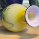 Glass vase – Handmade – Decoration – Yellow orange gradient