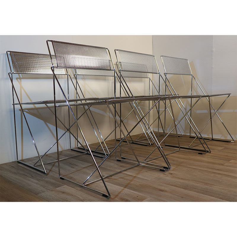 Series of 6 chairs design model Nuova X Line Omli for Magis 1970