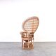 Mid-Century Wicker Peacock Emmanuelle Chair from Kok Maison, 1970s