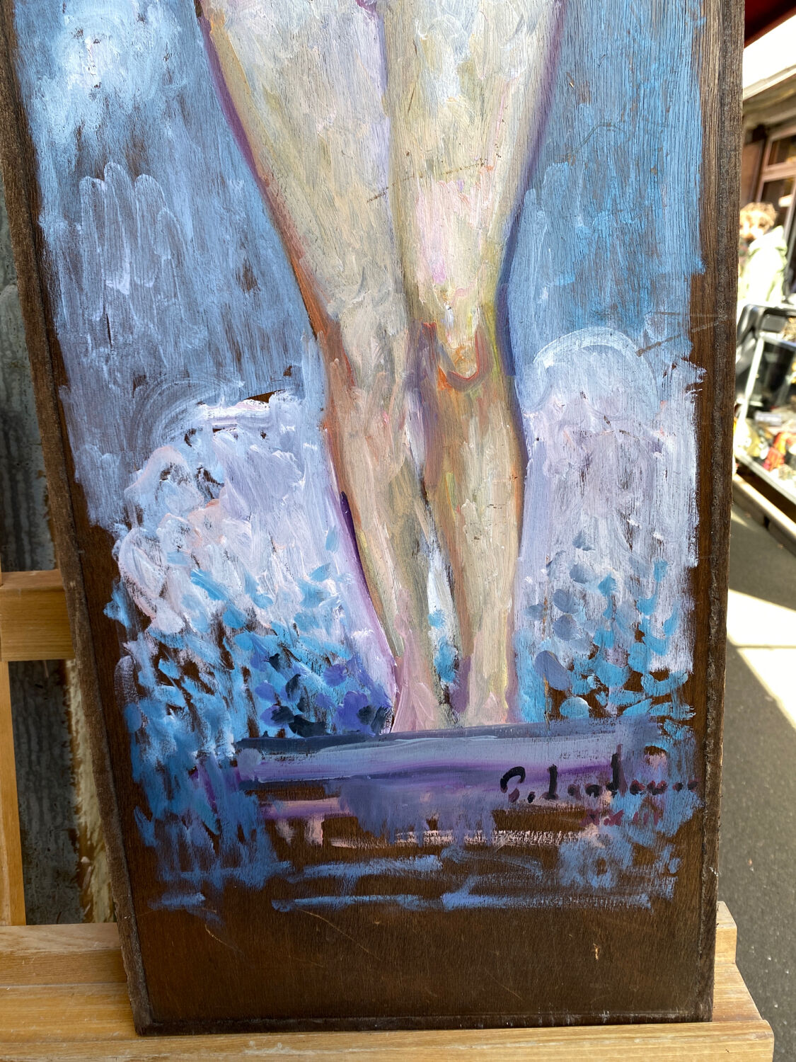 Portrait bather signed Patrice Landauer