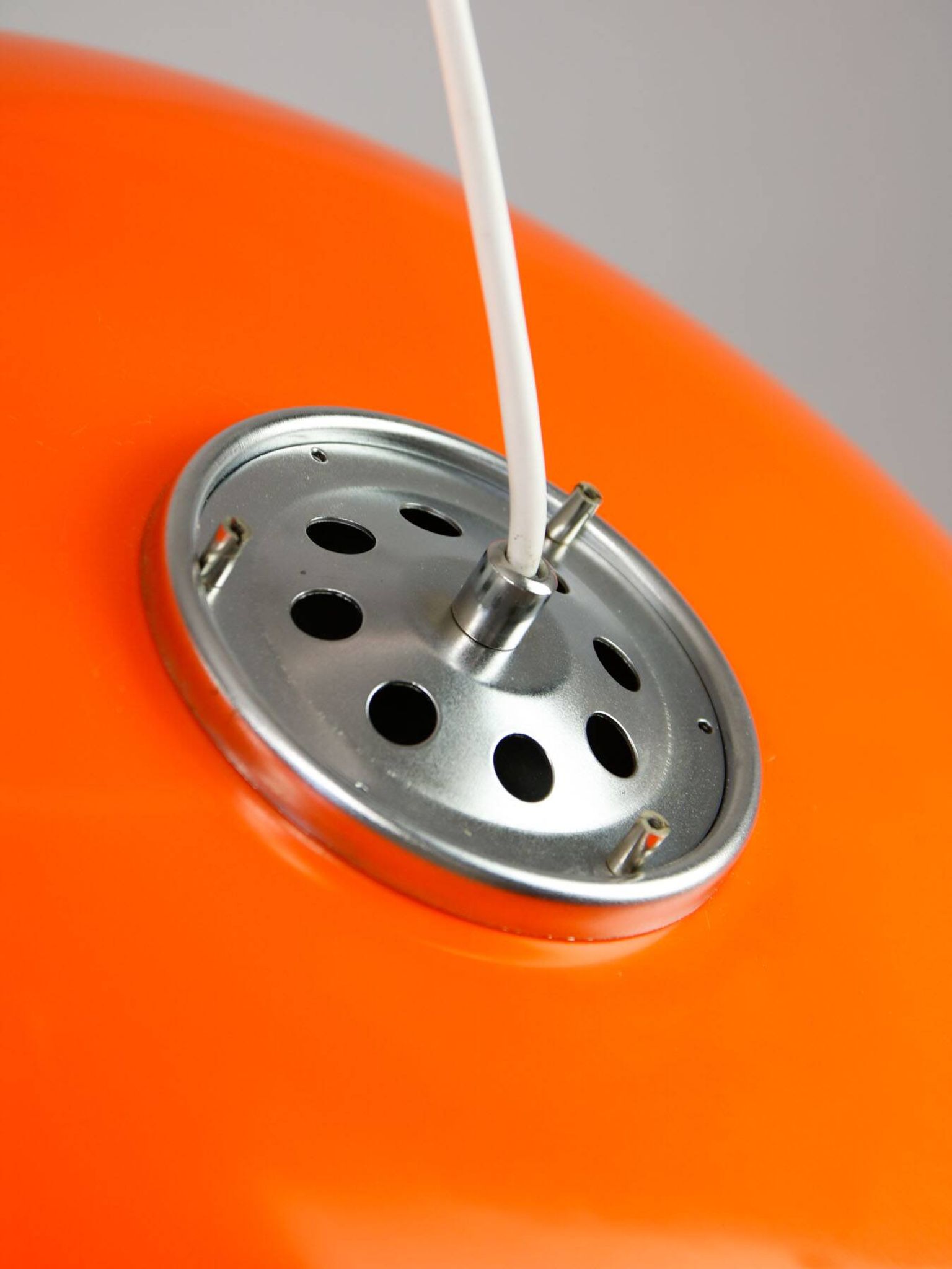 Big Space Age Pendant from Guzzini in Orange, 1970s