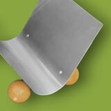 Vintage magazine rack in painted metal and wooden balls - minimalist design