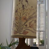 Lampe brutaliste moderniste forme libre 60's bois d'olivier