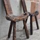 Pair of brutalist tripod stools