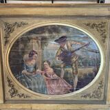 Wooden trumeau and gilded stucco - 175x105cm