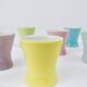 6 Coupes à œufs en porcelaine marguerite pastel milieu du siècle, Lilien, Autriche, années 1950