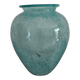 vase Karcagi Fátyolüveg cracked glass turquoise / blue-green water Hungary