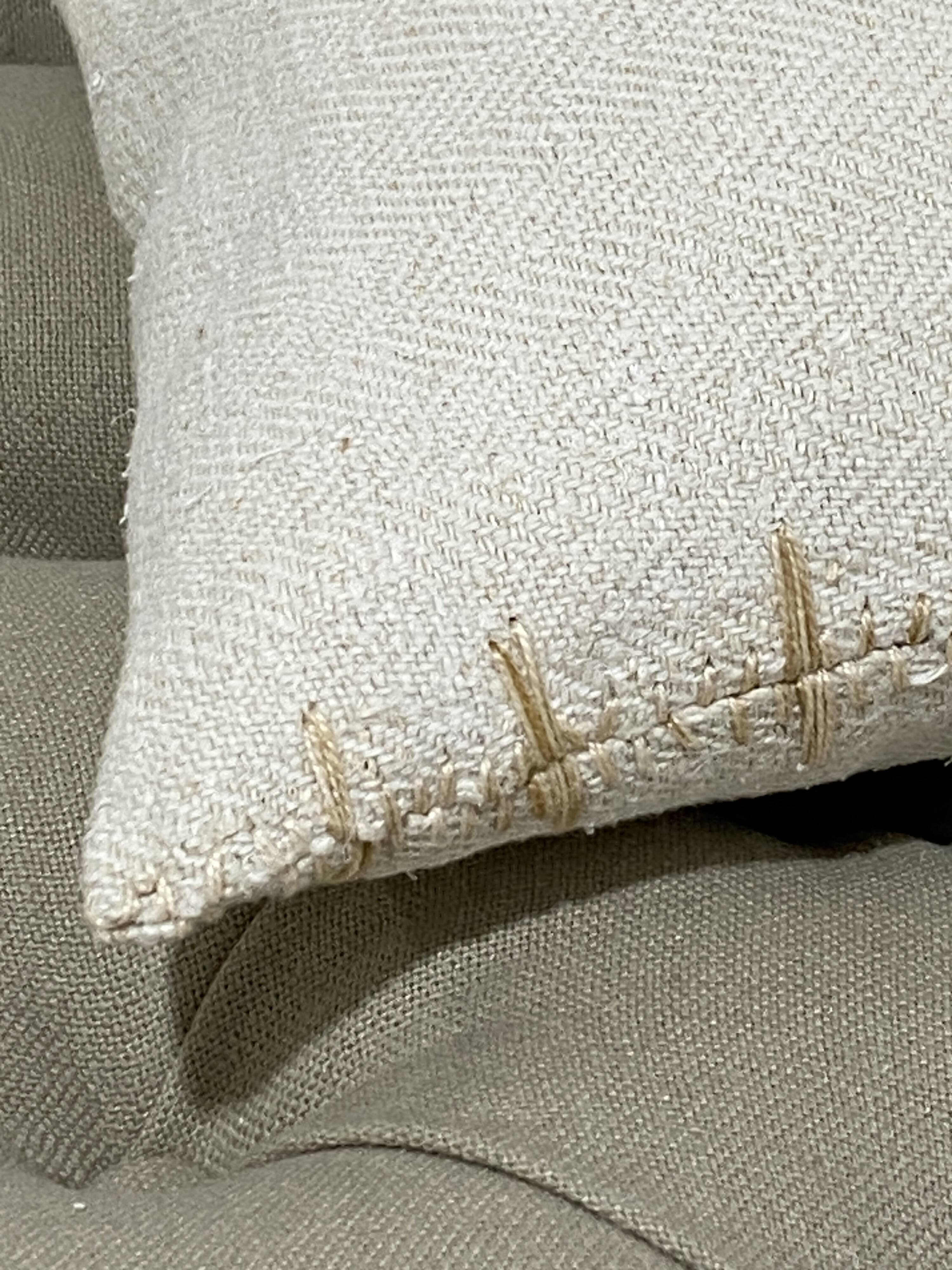 Kilim style cushion with hand embroidery