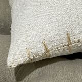 Kilim style cushion with hand embroidery