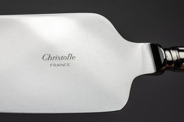 Christofle – Pelle à tarte en métal argenté, modèle Spatours avec écrin d’origine